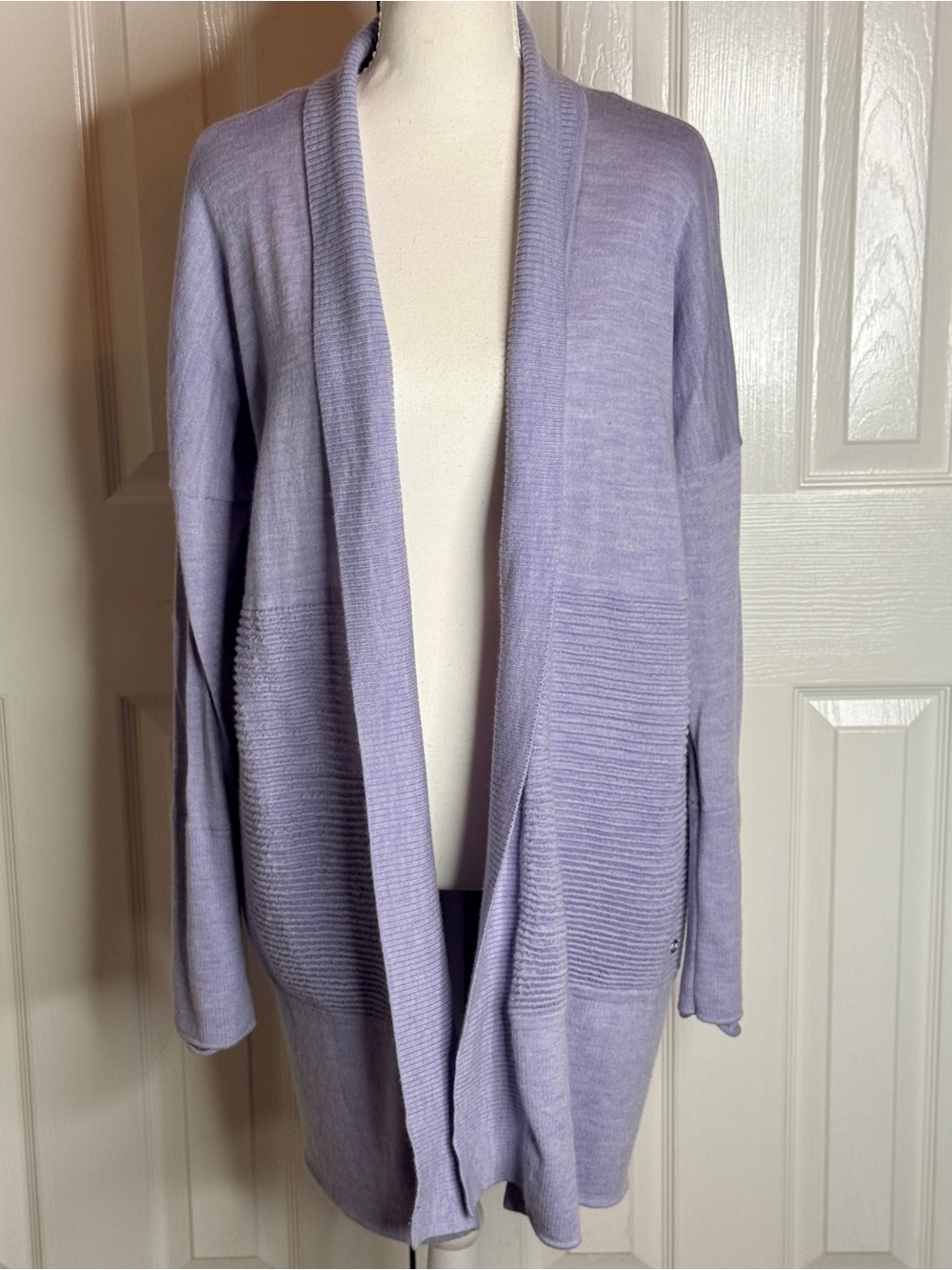 Lululemon Sit In Lotus Wrap II Cardigan Merino Wool Purple 8